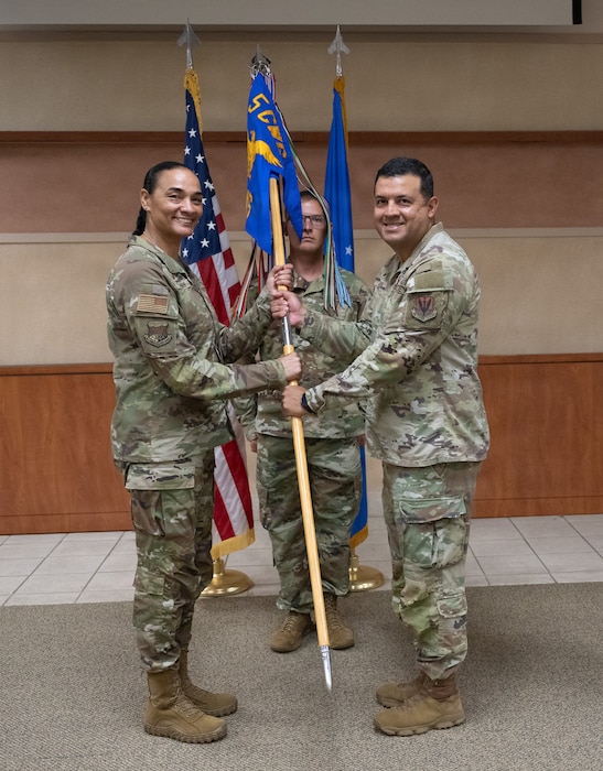 Passing of a guidon during a change of command ceremony