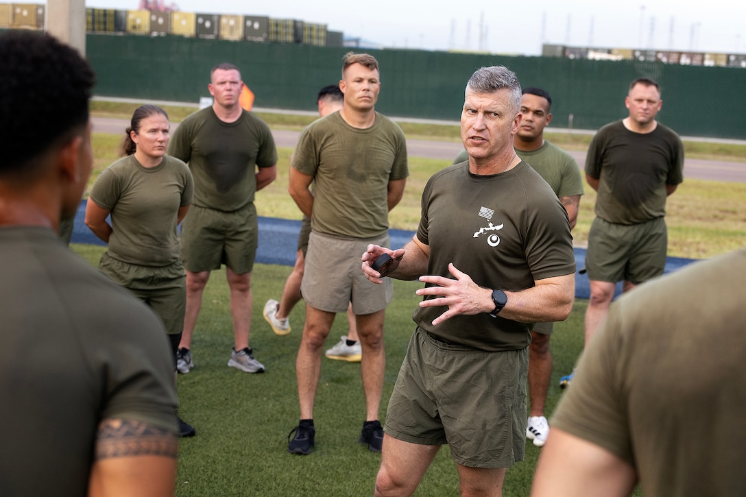 Marine Corps logistics commander emphasizes readiness, stewardship at Blount Island