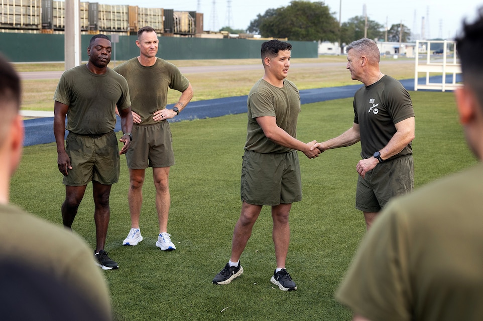 Marine Corps logistics commander emphasizes readiness, stewardship at Blount Island