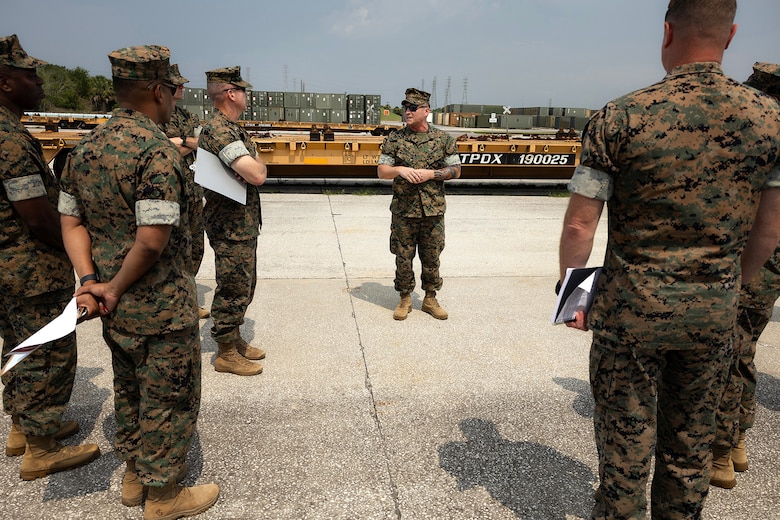 Marine Corps logistics commander emphasizes readiness, stewardship at Blount Island