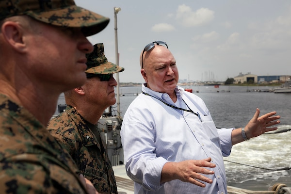 Marine Corps logistics commander emphasizes readiness, stewardship at Blount Island