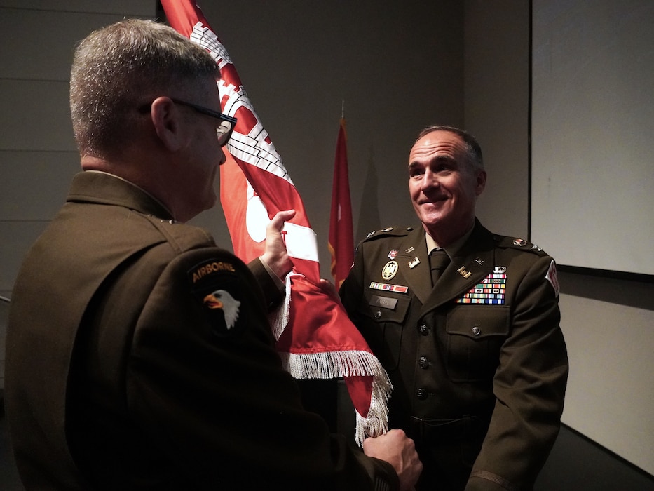 During a formal ceremony, Col. Robert Fairel (right) assumed command of the U.S. Army Corps of Engineers’ Savannah District, from Col. Ron Sturgeon, at 10 a.m., today, July, 31, 2026. Brig. Gen. Zachary Miller, commander of the U.S. Army Corps of Engineers’ South Atlantic Division, officiated at the change of command and the retirement ceremony for Sturgeon at the Telfair Museum, in Savannah, Georgia.