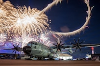An LC-130H Skibird assigned to the 109th Airlift Wing sits on the flightline during EAA AirVenture Oshkosh at Oshkosh, Wis., July 23, 2026. The Experimental Aircraft Association’s annual fly-in convention showcases military, commercial and general aviation through aircraft displays, educational programs and aerial demonstrations. (U.S. Air National Guard photo by Master Sgt. Jamie Spaulding)