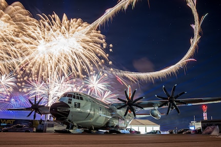 An LC-130H Skibird assigned to the 109th Airlift Wing sits on the flightline during EAA AirVenture Oshkosh at Oshkosh, Wis., July 23, 2026. The Experimental Aircraft Association’s annual fly-in convention showcases military, commercial and general aviation through aircraft displays, educational programs and aerial demonstrations. (U.S. Air National Guard photo by Master Sgt. Jamie Spaulding)