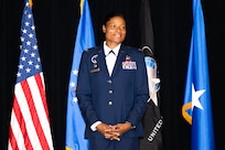 U.S. Air Force Col. Lacresha A. Merkle, the new commander of the Air Force Recruiting Service (AFRS), stands for a photo after an assumption of command ceremony at Joint Base San Antonio-Randolph, Texas, July 30, 2026. As the new commander, Merkle is now responsible for leading the service's mission to inspire, engage, and recruit the next generation of Airmen and Guardians. (U.S. Air Force photo by A1C Amanda Yastrzab)