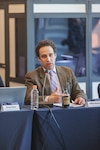 Jeffrey Mankoff, Distinguished Fellow for Russia, Eurasia, and the Arctic at the Institute for National Strategic Studies (INSS), sits behind a panelist table during the conference Evolving Nuclear Dynamics on the Korean Peninsula in Seoul, South Korea, on May 22, 2026.