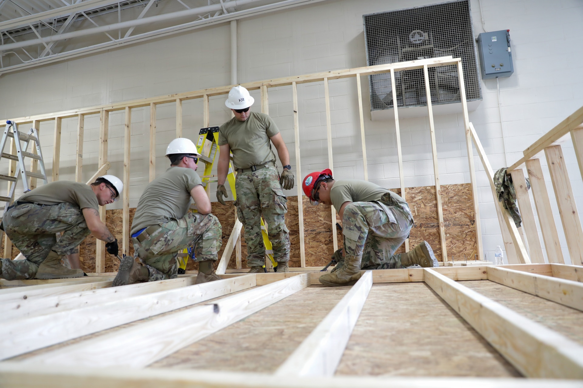 The 207th Engineer Company completed three separate projects at the three separate locations for their annual training, utilizing both their horizontal and vertical engineers.