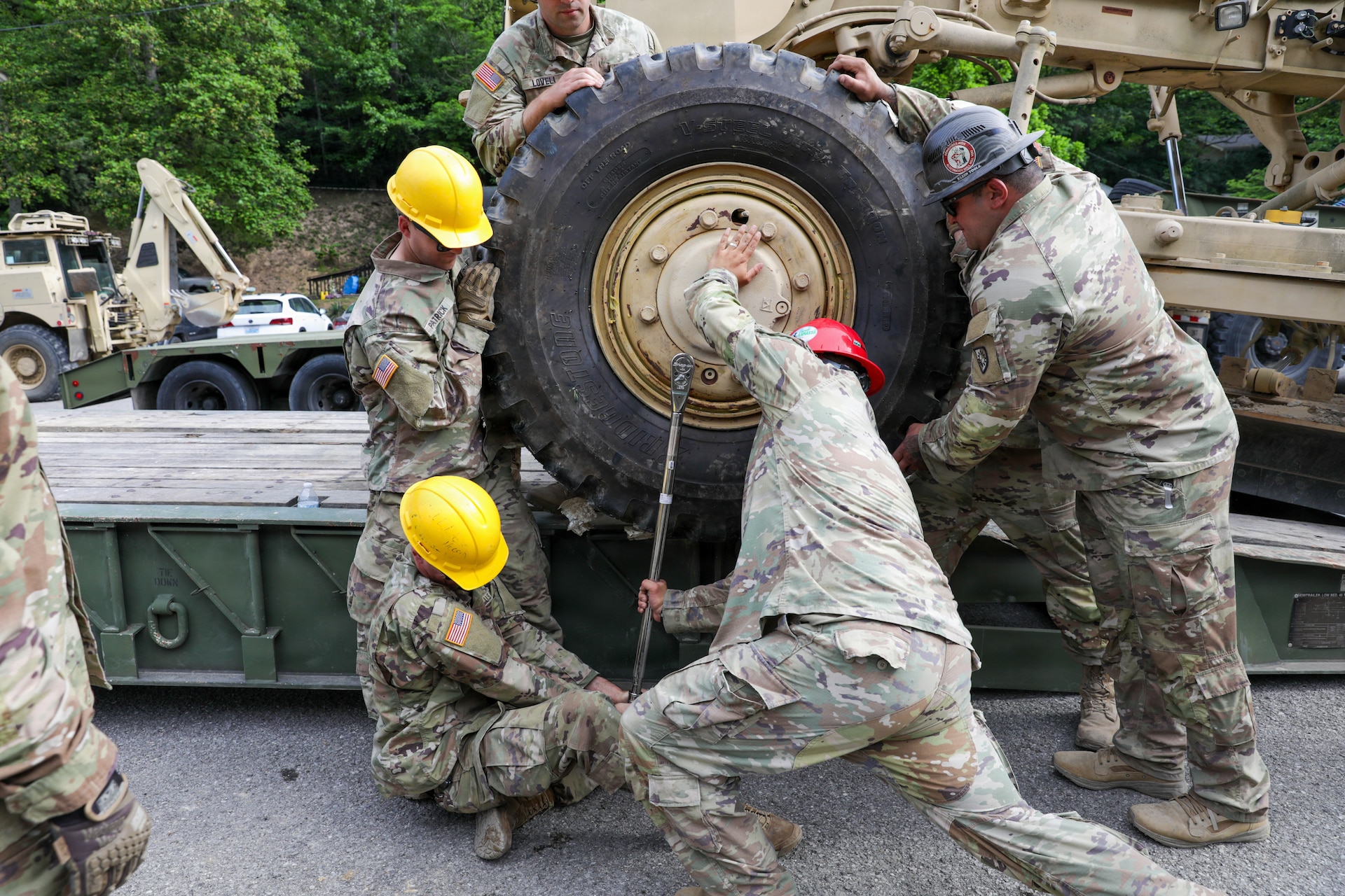 The 207th Engineer Company completed three separate projects at the three separate locations for their annual training, utilizing both their horizontal and vertical engineers.