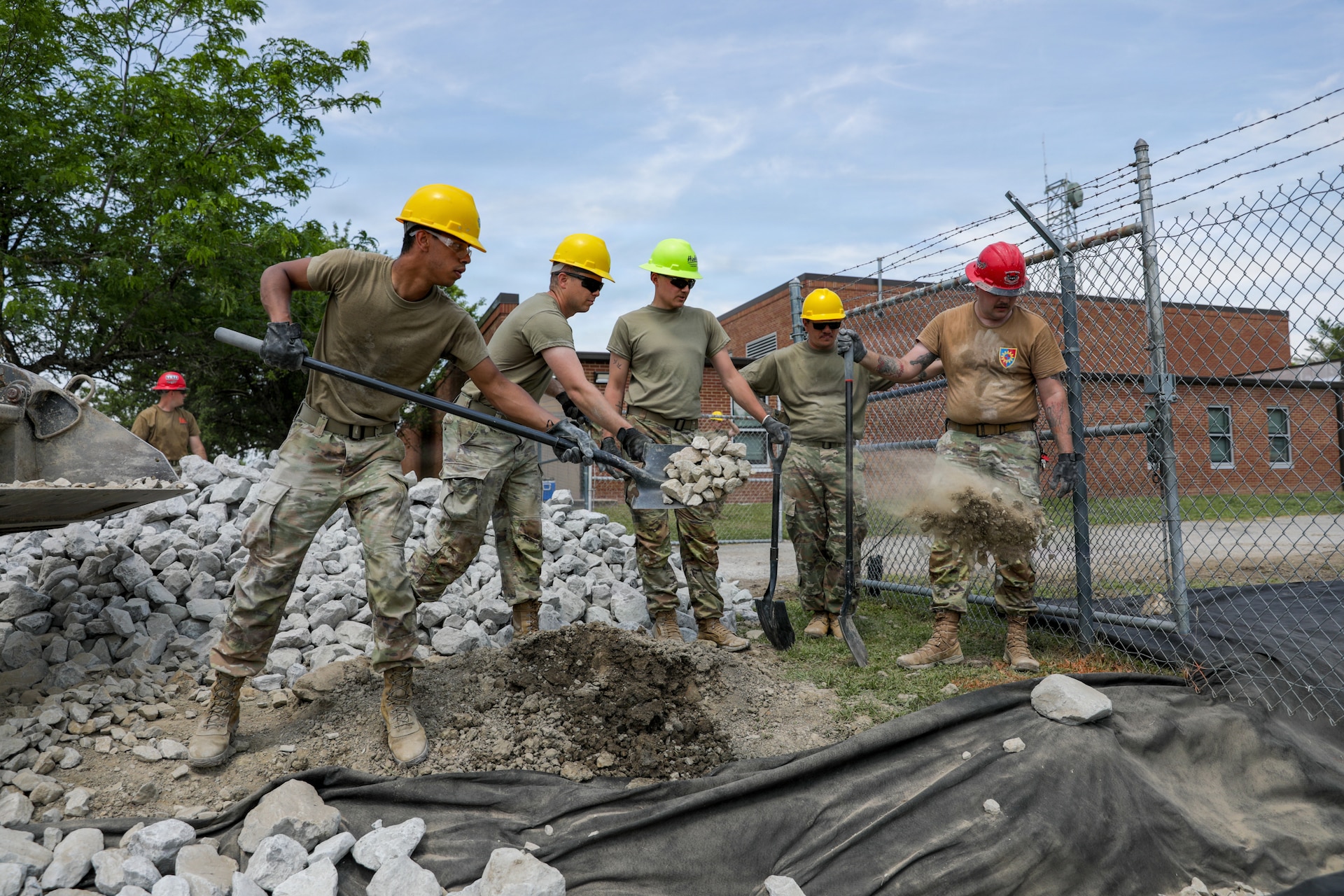 The 207th Engineer Company completed three separate projects at the three separate locations for their annual training, utilizing both their horizontal and vertical engineers.