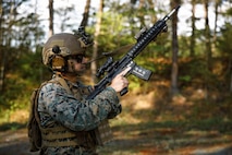 U.S. Marine Corps Sgt. Juan Ramirez, a mortarman with The Basic School, Training Command, loads an M16A4 rifle during the Marine Corps Marksmanship Championships at Marine Corps Base Quantico, Virginia, April 16, 2026. The MCMC brings together the top shooters from regional marksmanship events to test their precision rifle, action rifle, action pistol, and multi-gun action shooting skills, continuing the legacy of the Marine Corps Shooting Team and the Corps’ commitment to marksmanship as a core warfighting skill. (U.S. Marine Corps photo by Cpl. Joshua Barker)