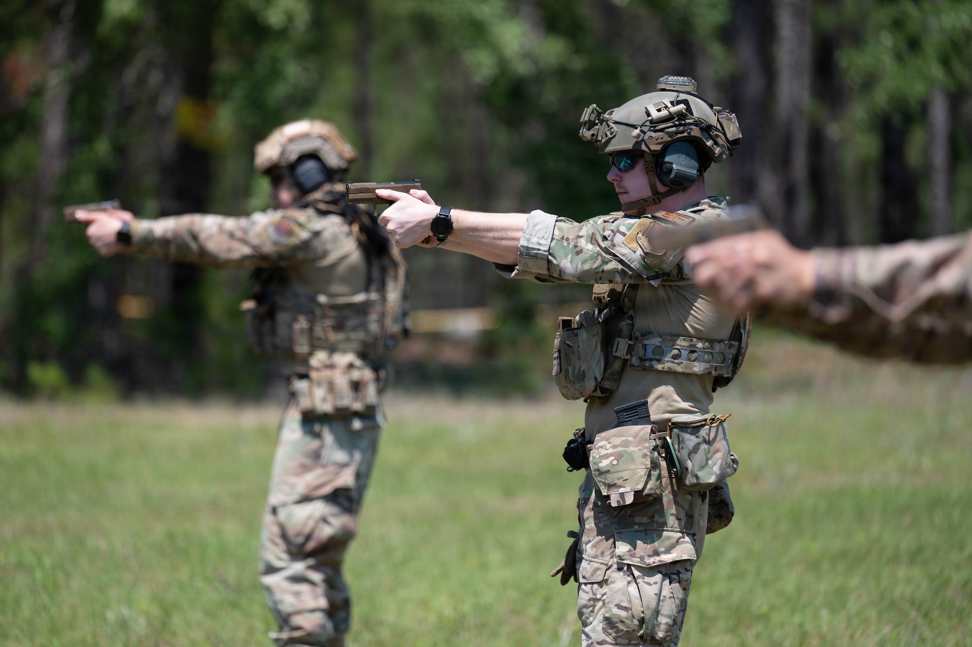 Airman shoots at the range.