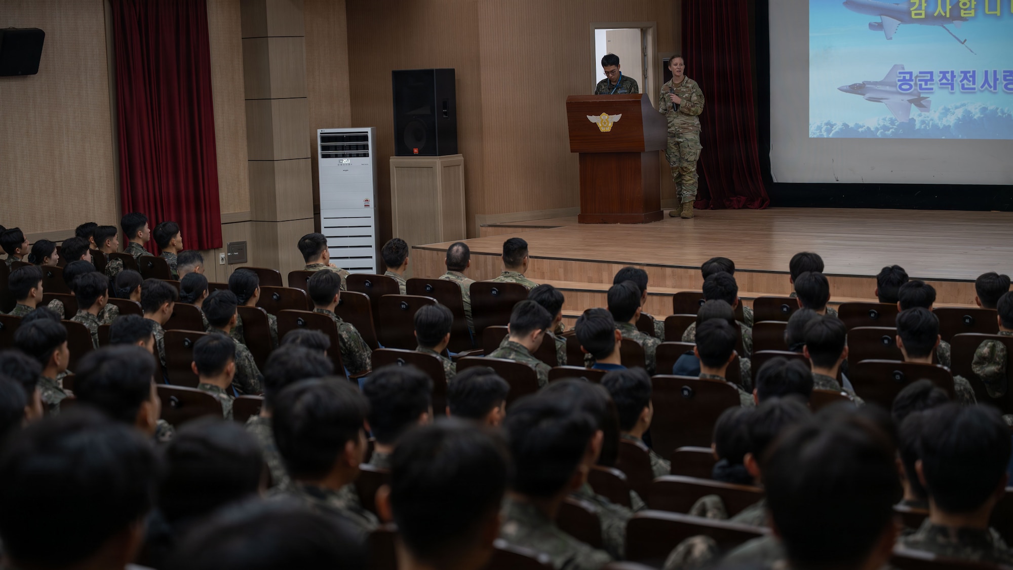 A deputy commander gives opening remarks during a tour.