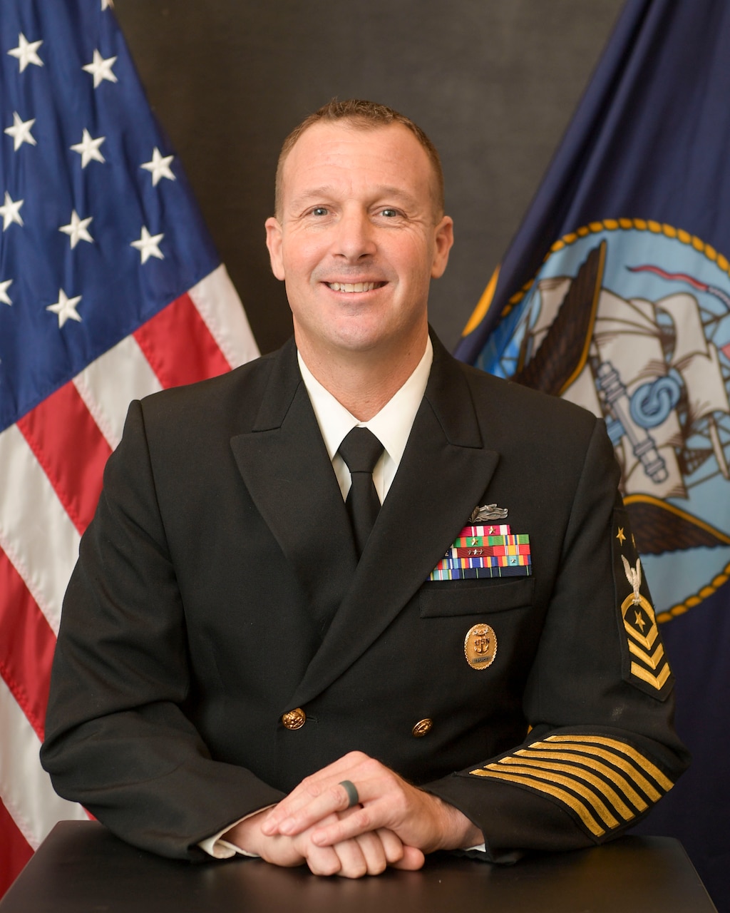 Official studio photo of CMDCM Jonathan D. Lonsdale