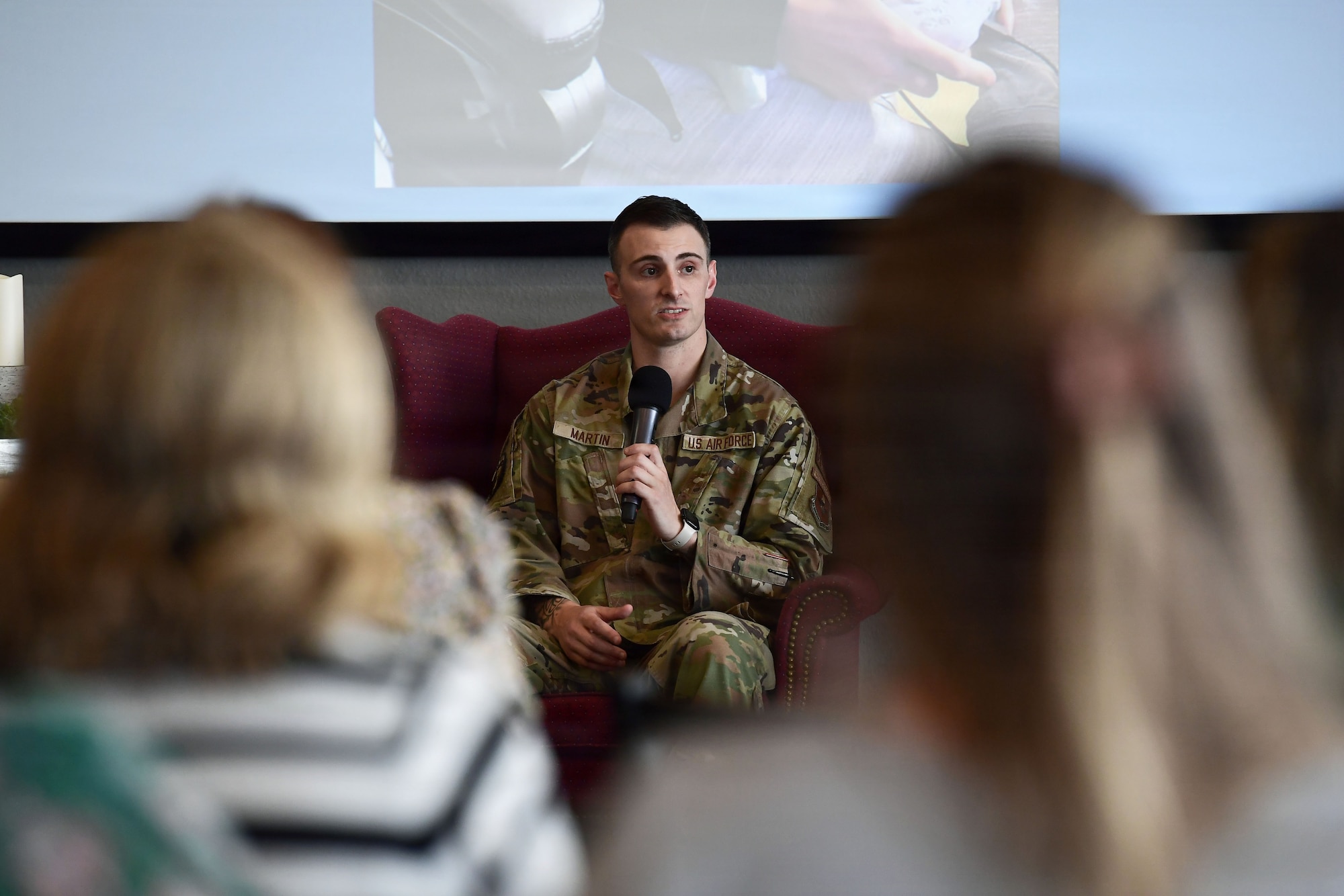 A person in military uniform chares their personal story.