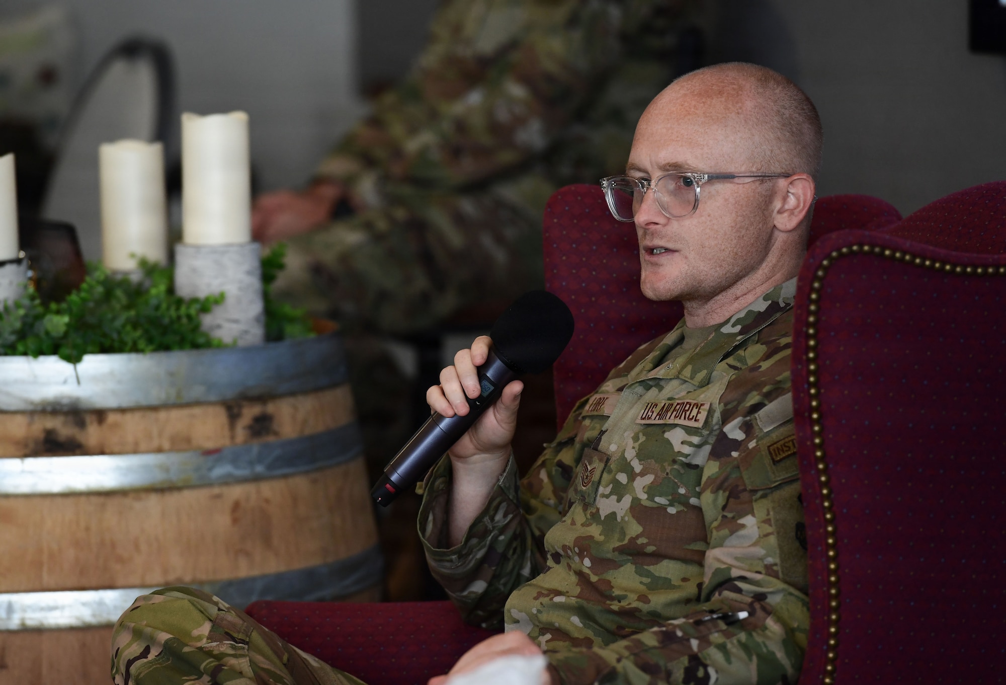 A person in military uniform chares their personal story.