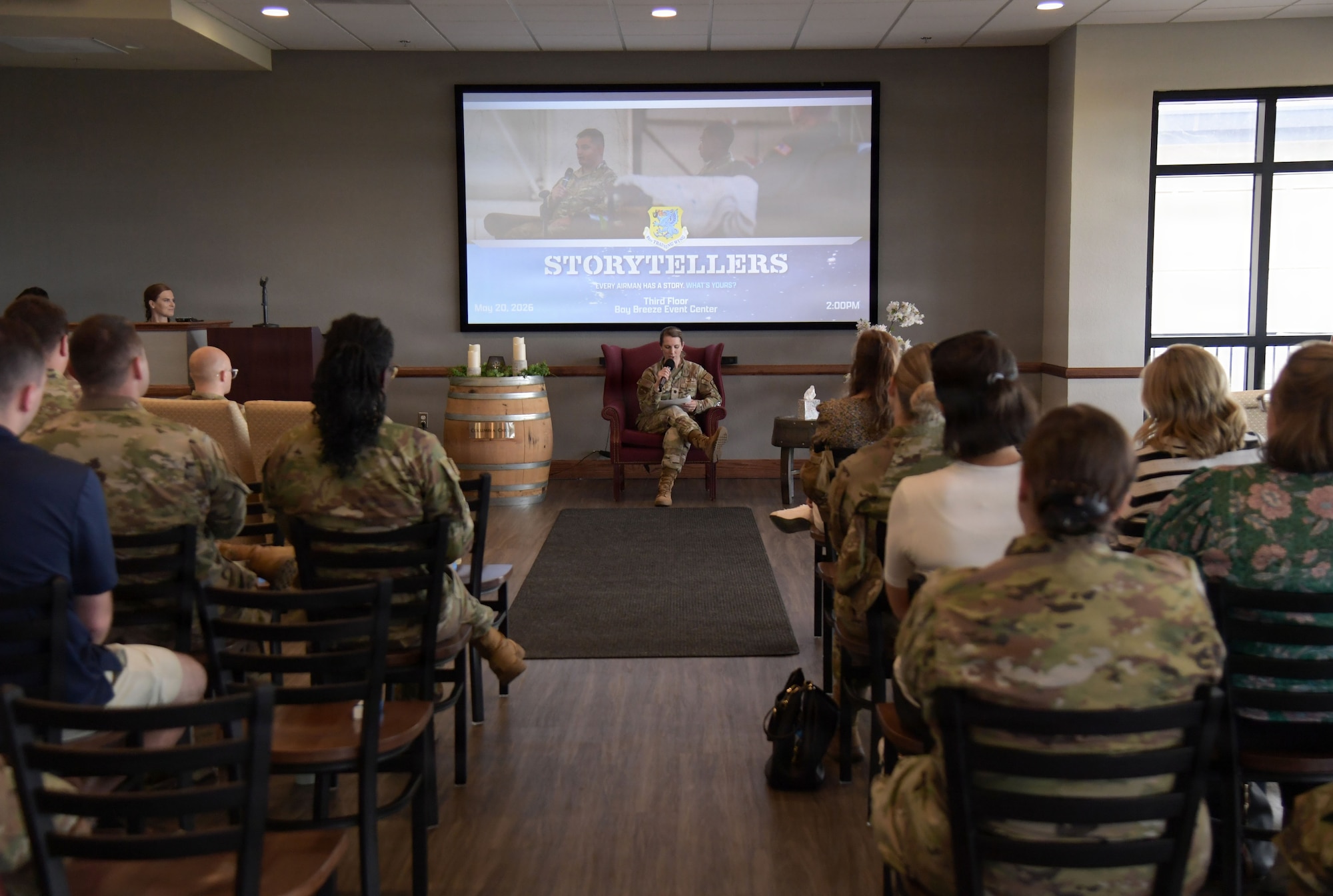 A person in military uniform chares their personal story.