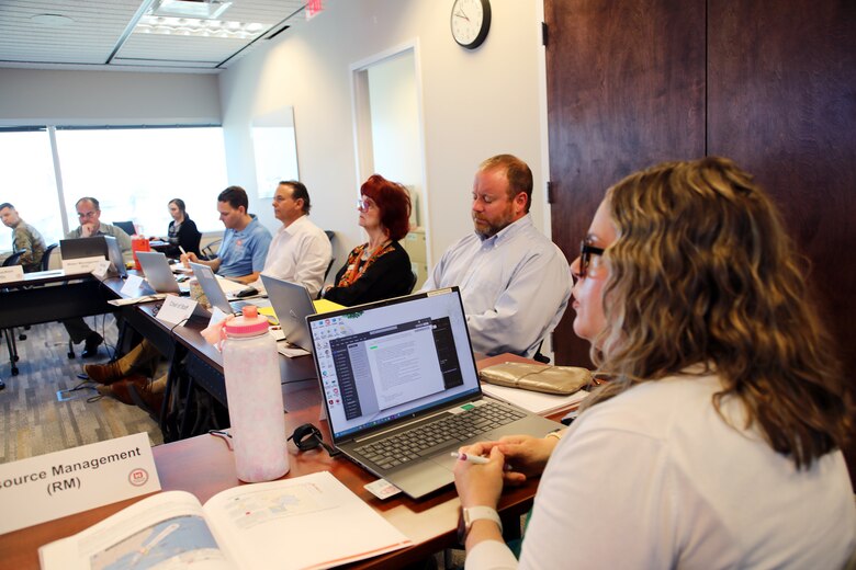 The U.S. Army Corps of Engineers (USACE) Jacksonville District Emergency Management team recently conducted a simulated Hurricane tabletop exercise alongside state partners to prepare for the Atlantic hurricane season. (USACE photo by Mark Rankin)