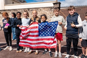 Soldiers assigned to the 101st Airborne Division (Air Assault) visited Notre Dame Primary School in Carentan, France, on June 2, 2026, and met with approximately 60 students as part of an annual outreach effort connecting young people with U.S. service members.

The students, ages 9 and 10 and in fourth and fifth grades, enthusiastically welcomed the Screaming Eagles. 
Sarah Passquier, City of Carentan director of culture and events, said the annual visit helps keep history alive for younger generations.

(U.S. Army photo by Capt. Jennifer French)