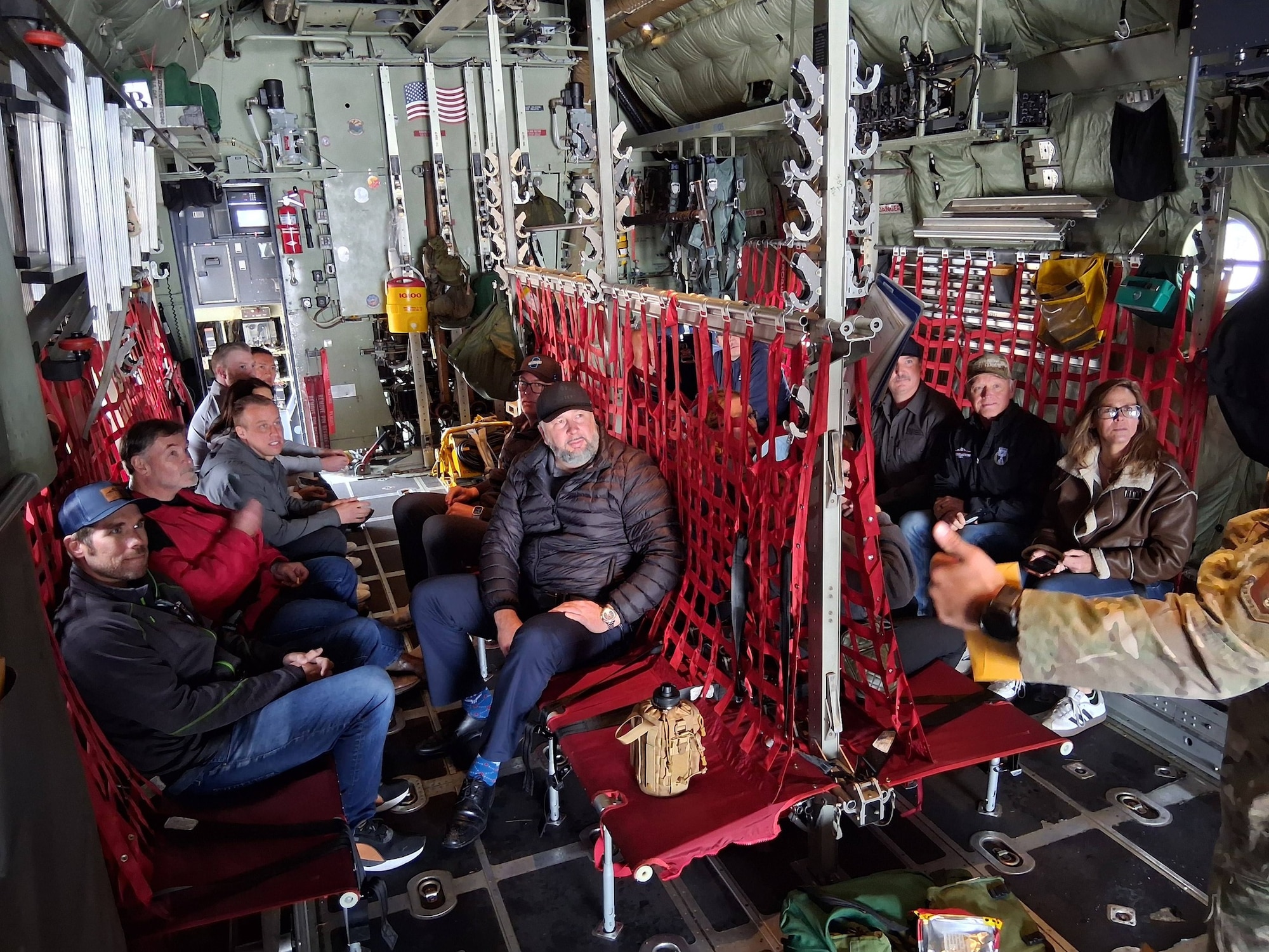 Civic leaders take a C-130 orientation flight