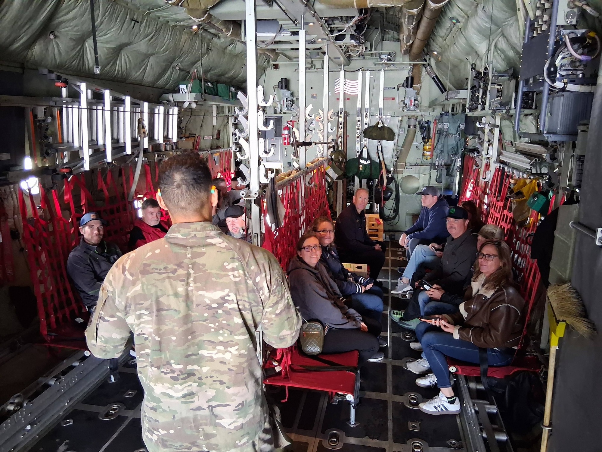 Civic leaders take a C-130 orientation flight