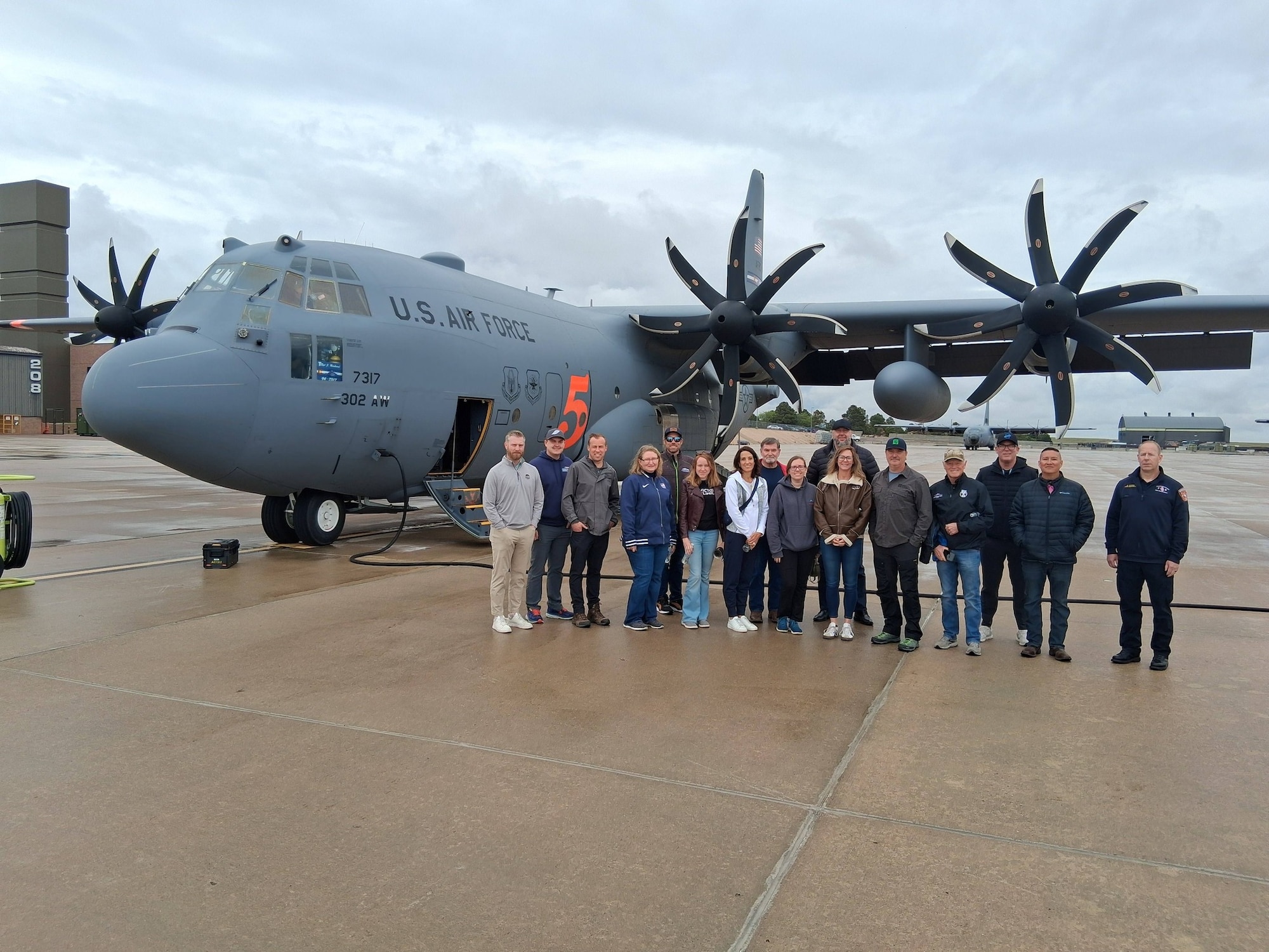 Civic leaders take a C-130 orientation flight