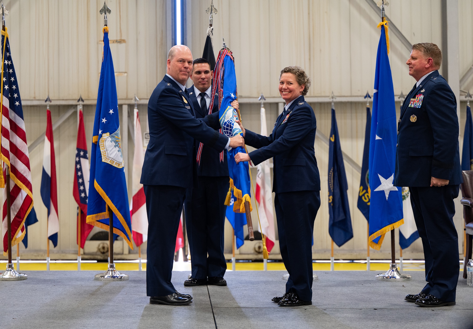 Col. Amy Bumgarner assumed command as the 20th Office of Special Investigations commander during a change of command ceremony on May 16, 2023, at Joint Base Andrews, Maryland.