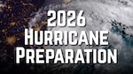 A title card for a hurricane preparedness article.  Original image from NOAA.