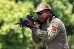 U.S. Air Force Airman Sam Horace, a member of the 102nd Security Forces Squadron, Massachusetts Air National Guard, participates in close quarters battle training, instructed by the U.S. Army Special Operations Command Counter Threat Home Station Training Team, at Fort Benning, Georgia, May 13, 2026. During the two-week training event, Air National Guard Security Forces defenders from Massachusetts, New York, Minnesota, Arizona and Kansas participated in a multi-day opposing force academy and enhanced air base ground defense tactics, techniques and procedures under austere and constrained field conditions during the U.S. Army’s 3rd Battalion, 75th Ranger Regiment certification exercise. Photo by Senior Airman Julia Ahaesy.