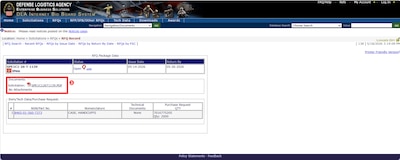 Click on the solicitation link in DIBBS to download the main solicitation document (SF33 or similar).