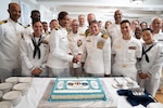 (VIRIN: 260603-N-LY941-1016)

GUANTANAMO BAY, Cuba (June 3, 2026) Capt. Toni A. Bowden and Capt. Tammy E. Servies prepare to cut a ceremonial cake following their change of command ceremony at the Bayview aboard Naval Station Guantanamo Bay, June 3, 2026. During the ceremony, Bowden assumed the roles of commanding officer, U.S. Navy Medicine Readiness and Training Command Guantanamo Bay; commander, Joint Medical Group, Joint Task Force Guantanamo; and director, U.S. Naval Hospital Guantanamo Bay. (U.S. Navy photo by Emily McCamy)