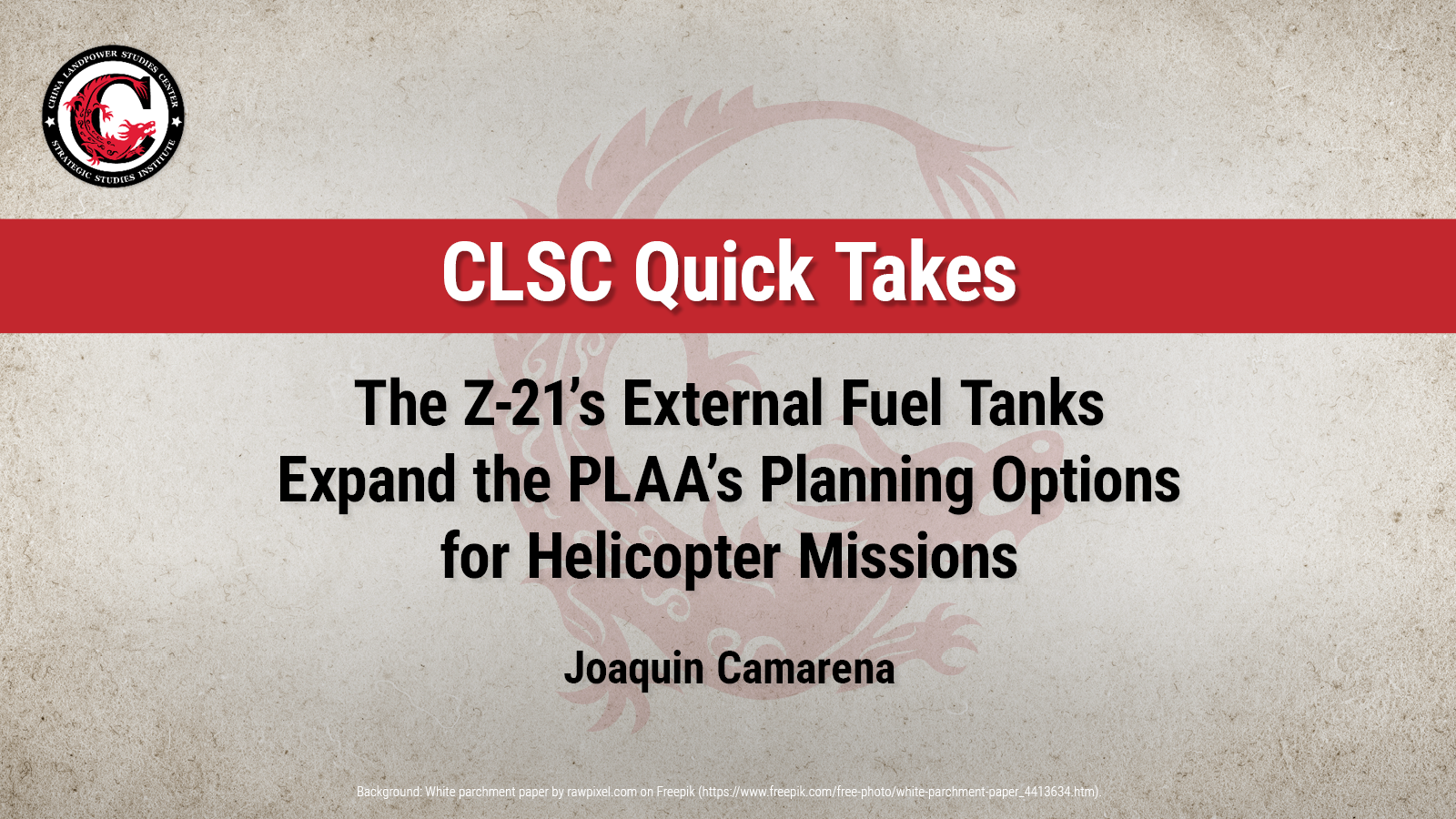 The Z-21’s External Fuel Tanks Expand the PLAA’s Planning Options for Helicopter Missions | Joaquin Camarena