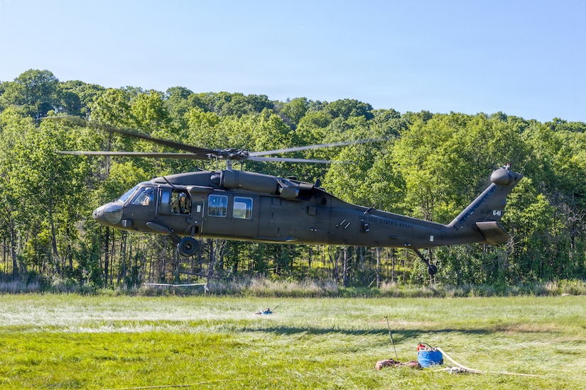 Soldiers in the 2-104th General Support Aviation Battalion, 28th Expeditionary Combat Aviation Brigade conduct a Forward Arming and Refueling Point, or FARP, exercise at Fort Indiantown Gap, Pennsylvania, June 3, 2026. The purpose of this exercise is for yearly training requirements to maintain unit readiness and effectiveness. (U.S. Army National Guard photo by Pfc. Austin Duplessie)