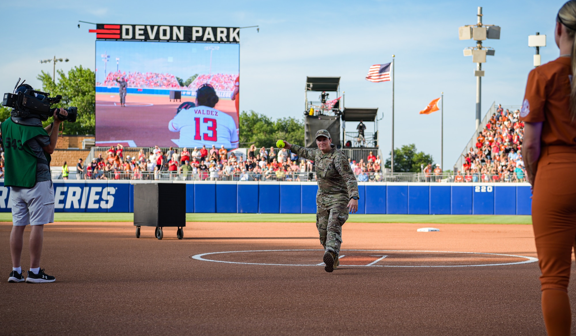 commander throws first pitch