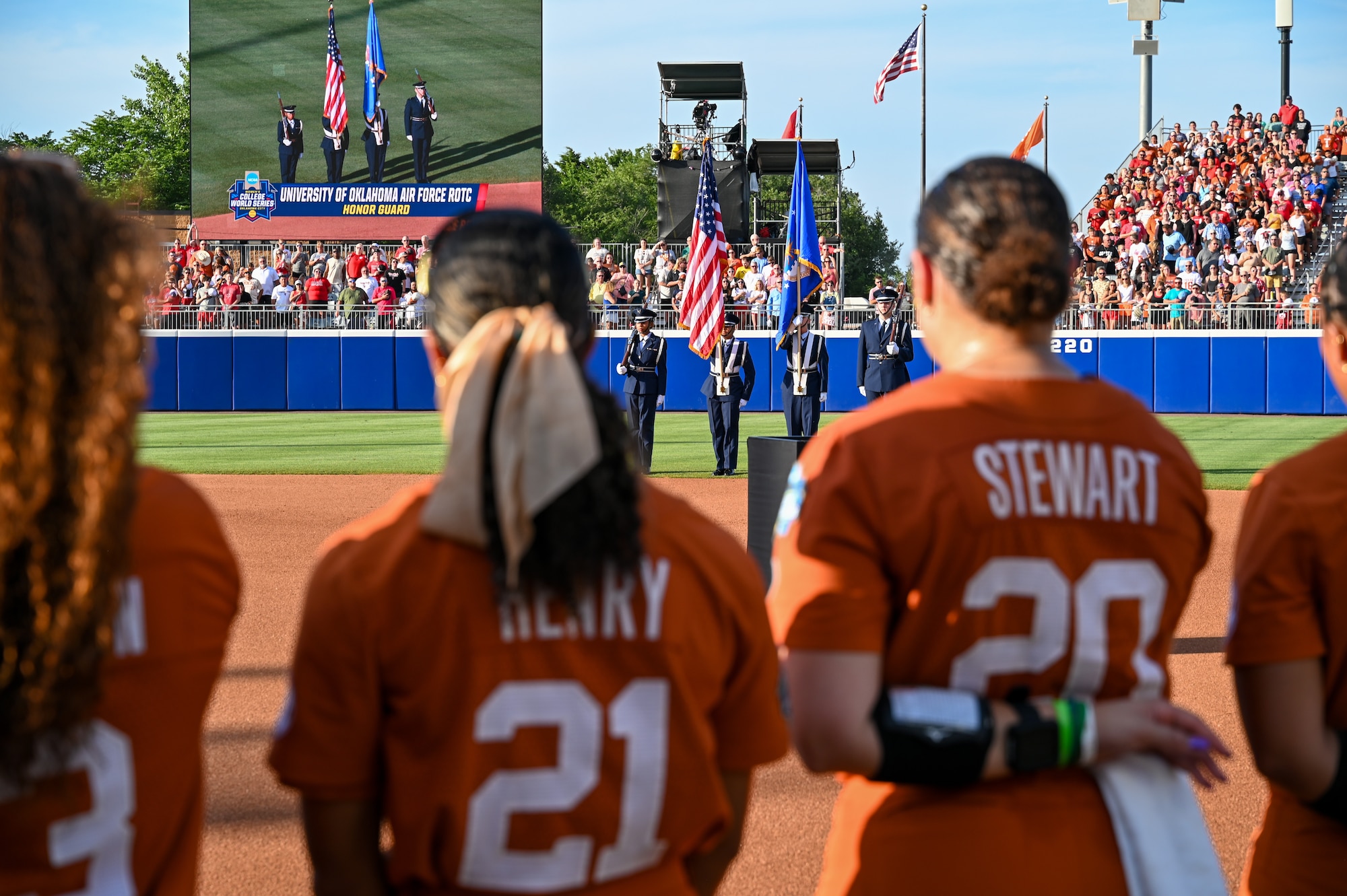 Honor guard at women's college world series