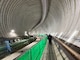 Japanese engineers inside a massive subterranean water tank