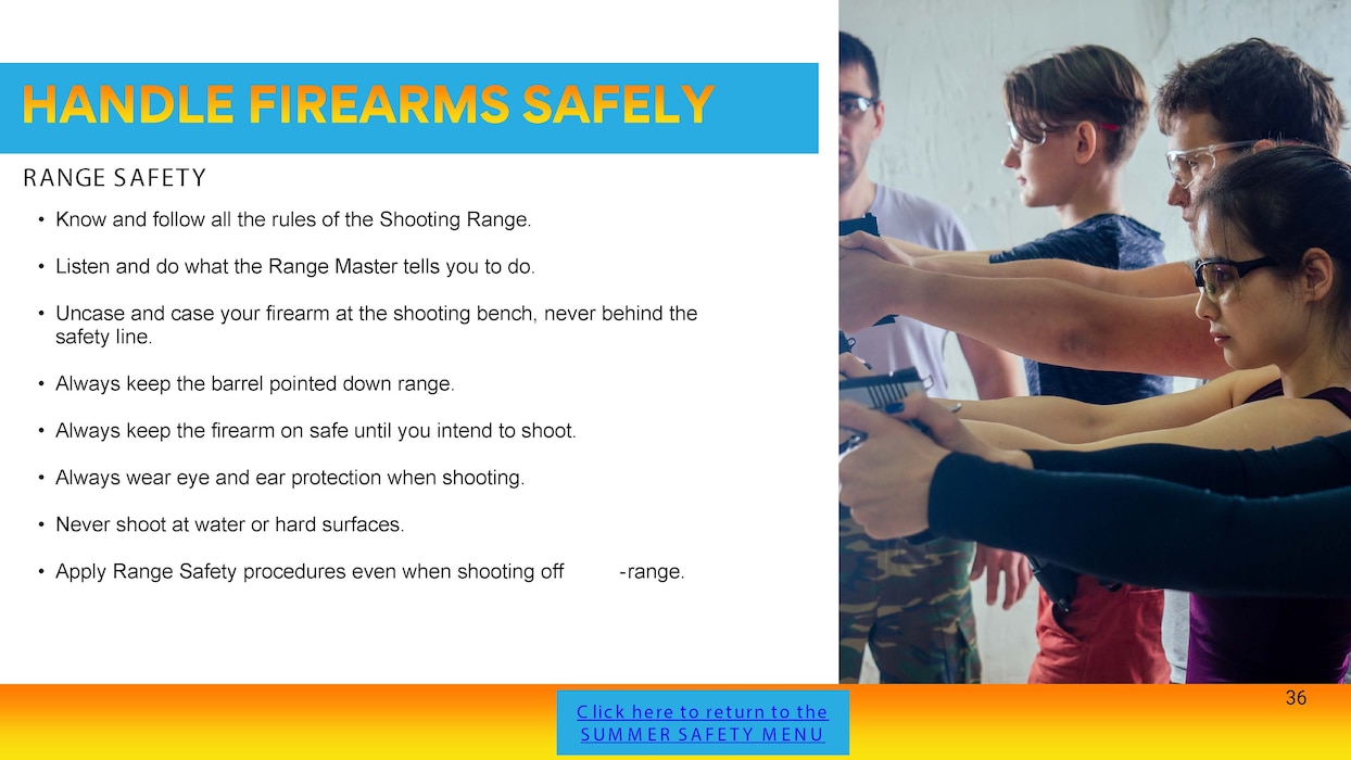 Graphic on firearms safety