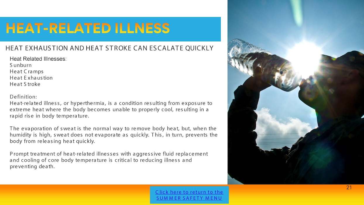 Graphic on heat-related illness