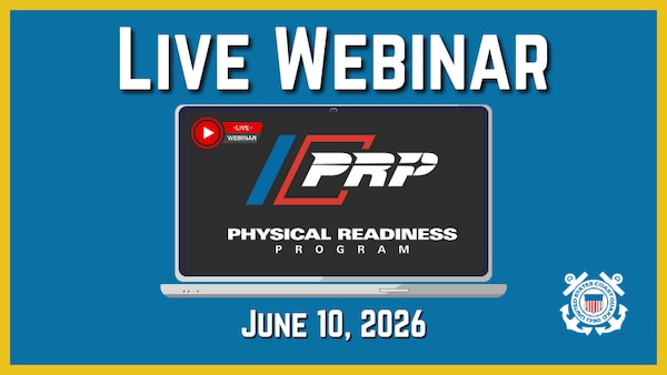A PRP Article Title Card for a live webinar event.