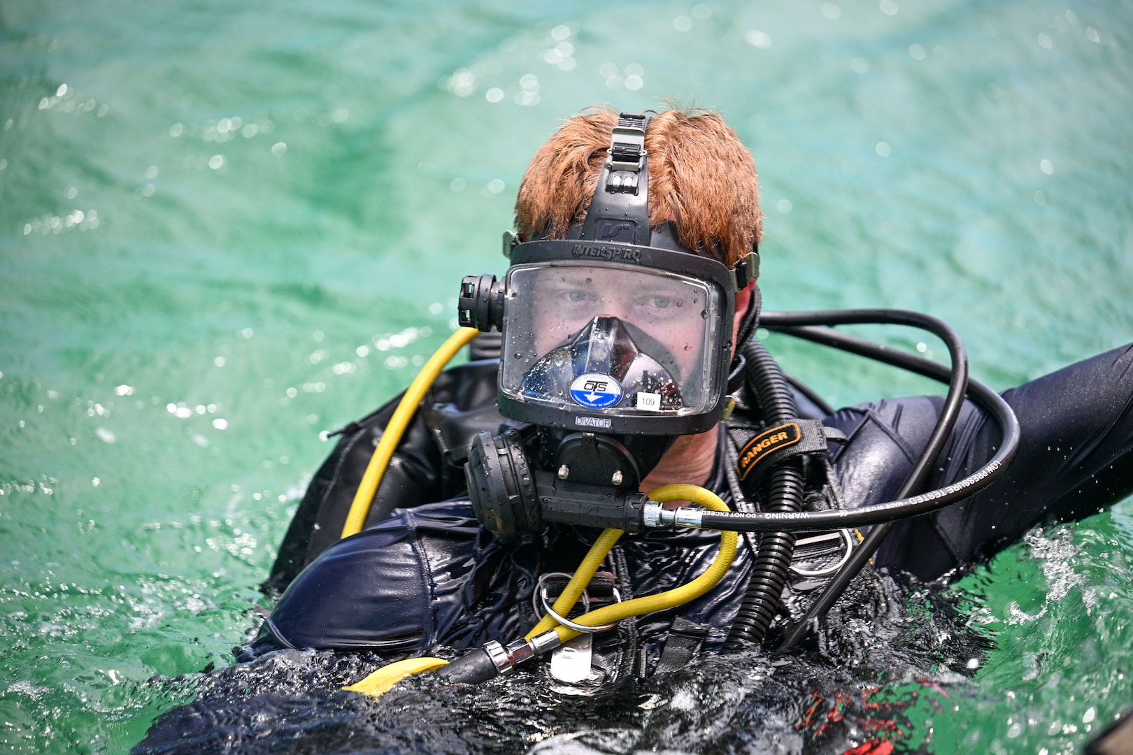 U.S. Coast Guard Divers search for a missing person during a CGIS investigation in the Bahamas, Jun. 3, 2026. The Coast Guard's efforts were supported by the Royal Bahamas Police Force, the Royal Bahamas Defence Force, and K-9 Maggie from the Broward County Sheriff's Office. Coast Guard units included the Coast Guard Cutter Margaret Norvell (WPC-1105), home ported in Miami, Florida, and Coast Guard divers. (U.S. Coast Guard photo by Petty Officer 1st Class Riley Perkofski)