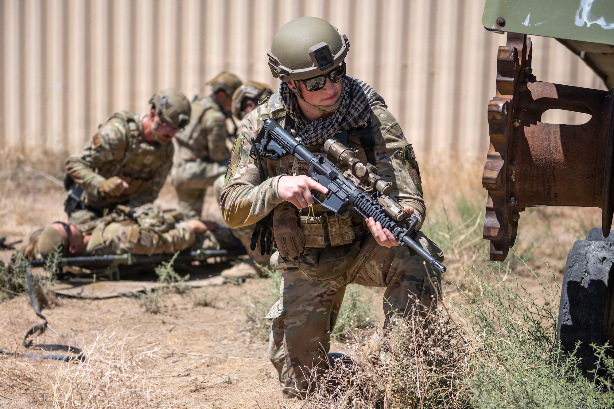 Idaho Airmen assigned to the 124th Fighter Wing's Security Forces Squadron participate in a field training exercise at Saylor Creek Training Range, Grasmere, Idaho, June 4-6, 2026.