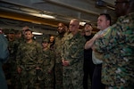 Members of the North American Maritime Security Initiative (NAMSI) tour Nimitz-class aircraft carrier USS Dwight D. Eisenhower (CVN 69), May. 19, 2026. The (NAMSI) is an interagency and trilateral maritime security initiative between U.S. Canada’s Joint Operations Command. Hosted by U.S. Naval Forces Northern Command, the 2026 Executive Meeting brings together key maritime forces to enhance collaboration and strengthen operational effectiveness between U.S., Canadian, and Mexican forces. (U.S. Navy photo by Mass Communication Specialist Seaman Apprentice Troy Washington III)