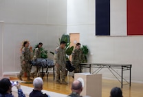 TAHITI, French Polynesia-- Soldiers from the 962 Quartermaster Company demonstrate the steps they take to process human remains with respect and reverence on a model in an informational brief during Marara 26 in Tahiti, Frech Polynesia, June 6, 2026.