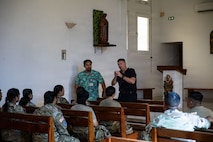 TAHITI, French Polynesia-- Soldiers from 962 Quartermaster Company meet with a chaplain from the French Armed Forces French Polynesia to gain an understanding of cultural sensitivities around death and religion that could impact their work as mortuary affairs specialists during Exercise Marara 26 in Tahiti, French Polynesia, June 5, 2026.