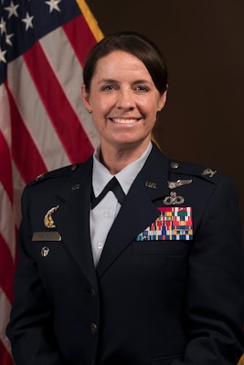 Official photo of Col Meghan Swarc, USAF
