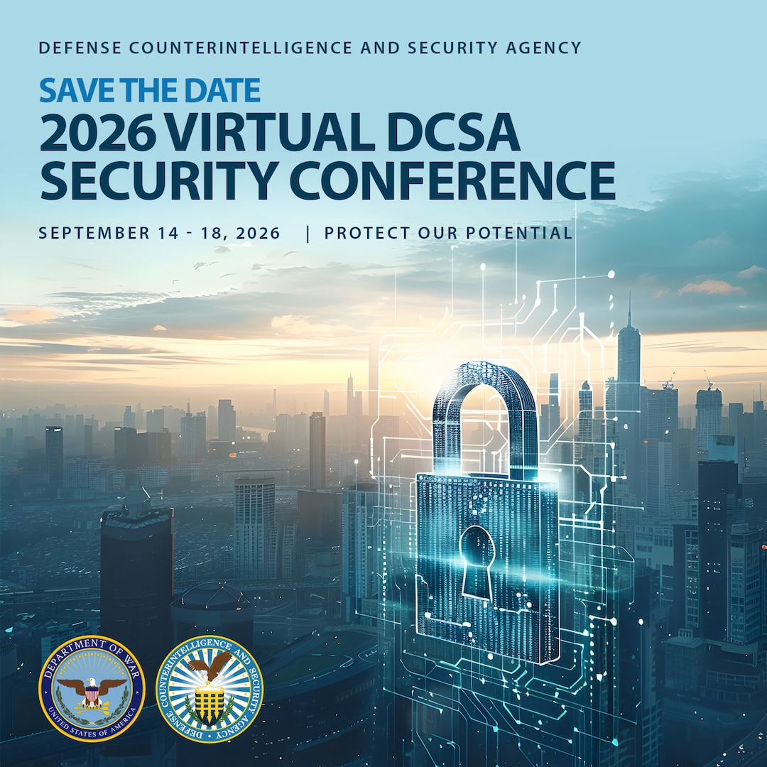 2026 Virtual DCSA Security Conference graphic