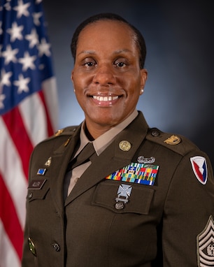Command Sgt. Maj. Joy L. Allen, U.S. Army Financial Management Command senior enlisted advisor, poses for a photo at the Maj. Gen. Emmett J. Bean Federal Center in Indianapolis June 9, 2026. The U.S. Army Financial Management Command delivers precision enterprise-wide financial operations to integrate, synchronize and sustain the battlefield through the Joint Strategic Support Area and directly supports the Office of the Assistant Secretary of the Army for Financial Management and Comptroller in their role as the principal advisor on all matters related to financial management and comptrollership. (U.S. Army photo by Mark R. W. Orders-Woempner)