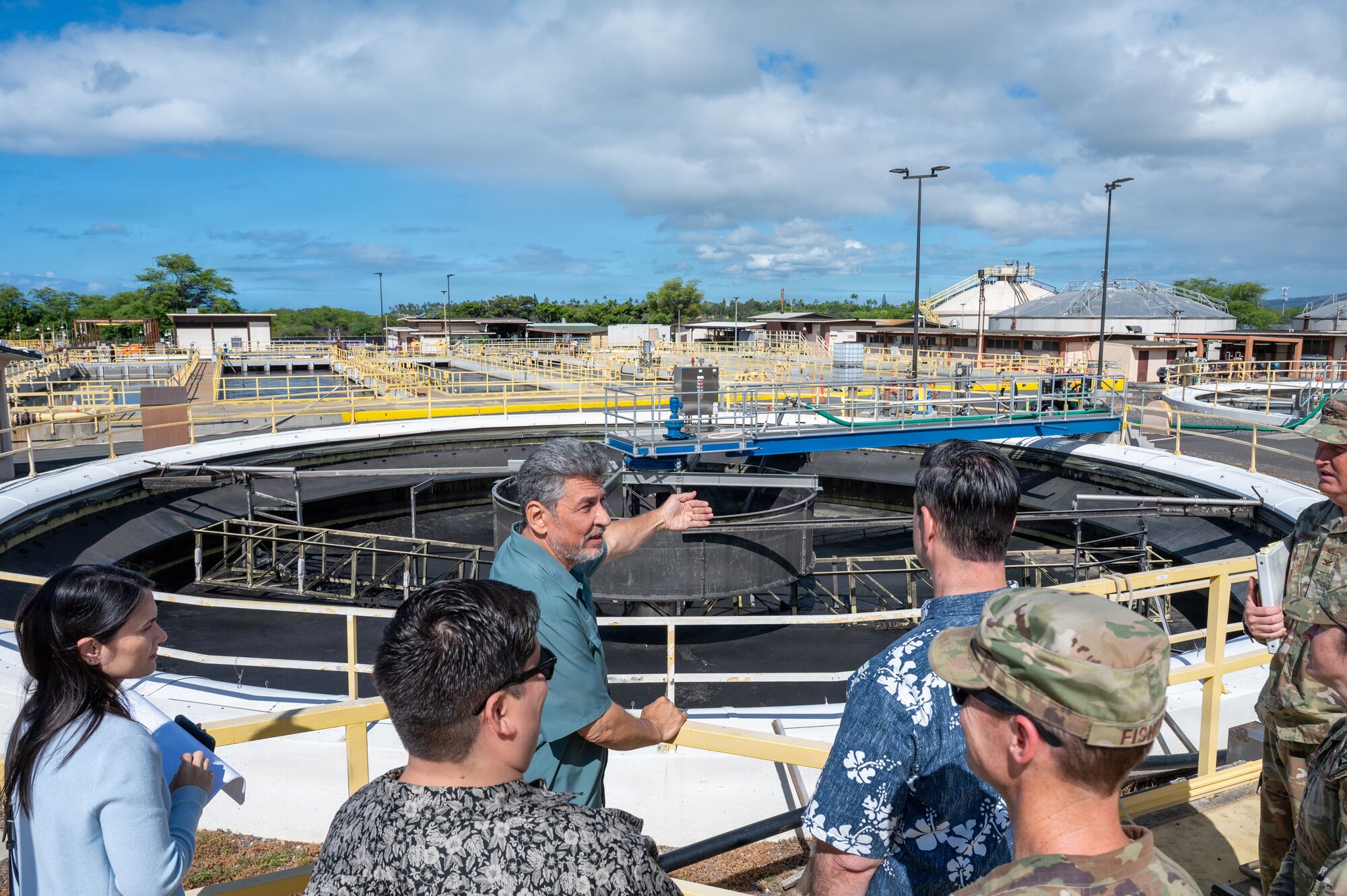 The Honorable Michael Borders, U.S. Assistant Secretary of the Air Force for Energy, Installations and Environment, tours base facilities on Joint Base Pearl Harbor-Hickam.