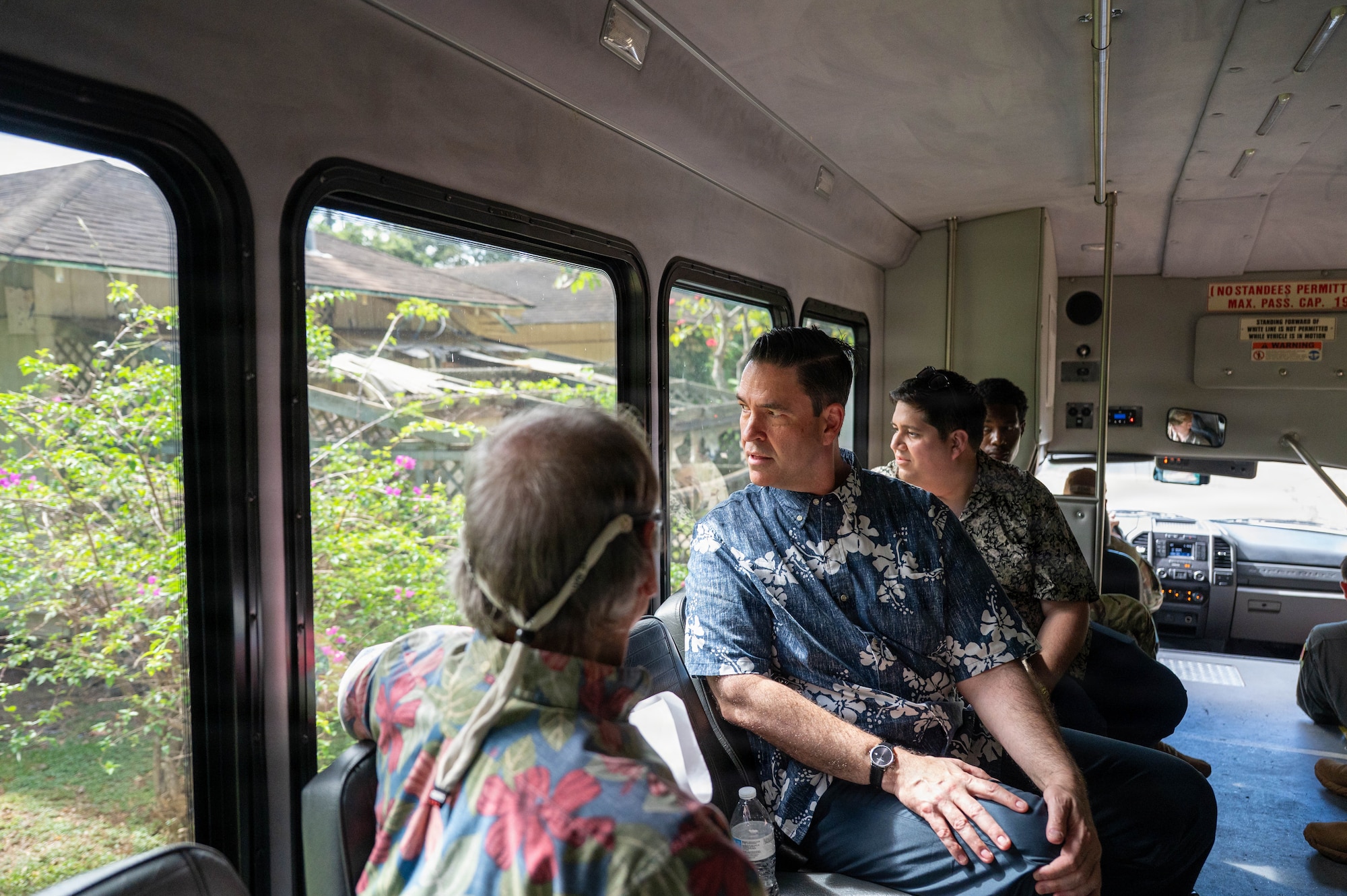 The Honorable Michael Borders, U.S. Assistant Secretary of the Air Force for Energy, Installations and Environment, views infrastructure during a base tour at Joint Base Pearl Harbor-Hickam.