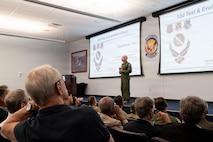 Man giving a briefing