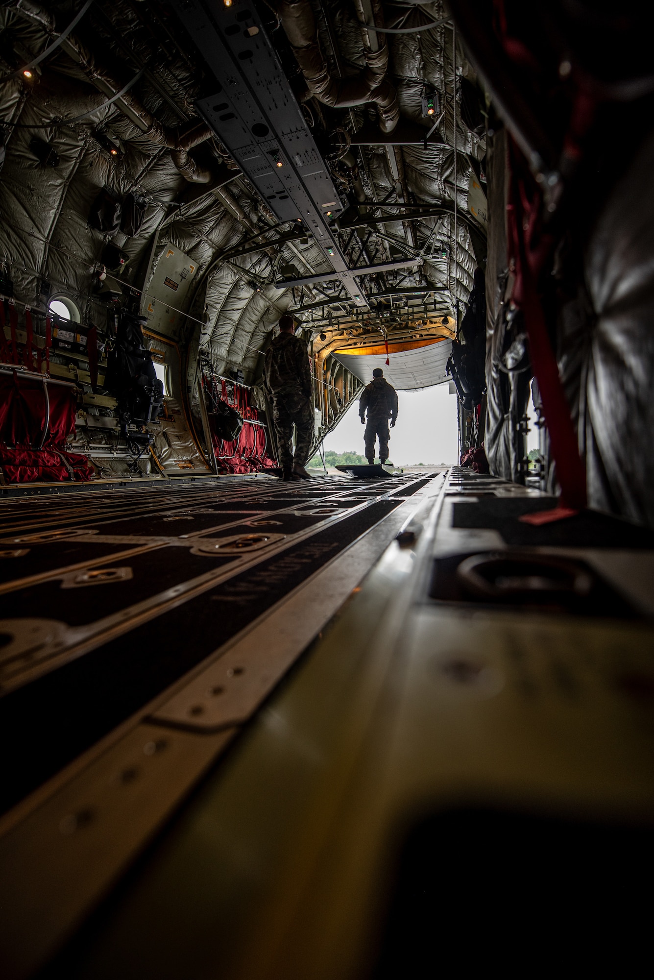 A crew chief assigned to the 123rd Airlift Wing, Kentucky Air National Guard, inspects a U.S. Air Force C-130J Super Hercules aircraft at Karup Air Base, Denmark, June 3, 2026. The 123rd AW is providing tactical airlift support to NATO Allies throughout the month of June in support of Ramstein Flag 2026, an Allied Air Command large-scale, air-focused, multi-location and joint operating area exercise with 18 participating nations and more than 200 aircraft. (U.S. Air National Guard photo by Master Sgt. Joshua Horton)